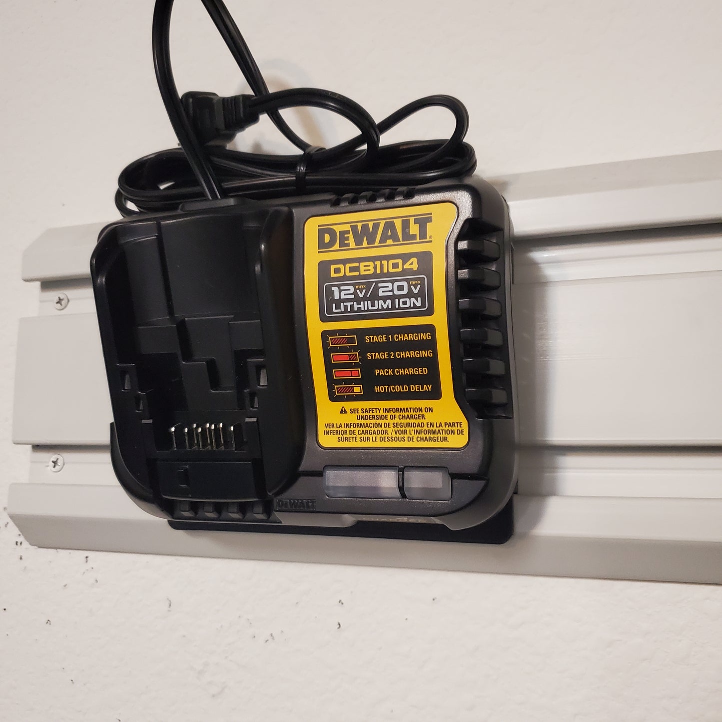 Dewalt 20v Battery Charger to Gladiator Geartrack Mount