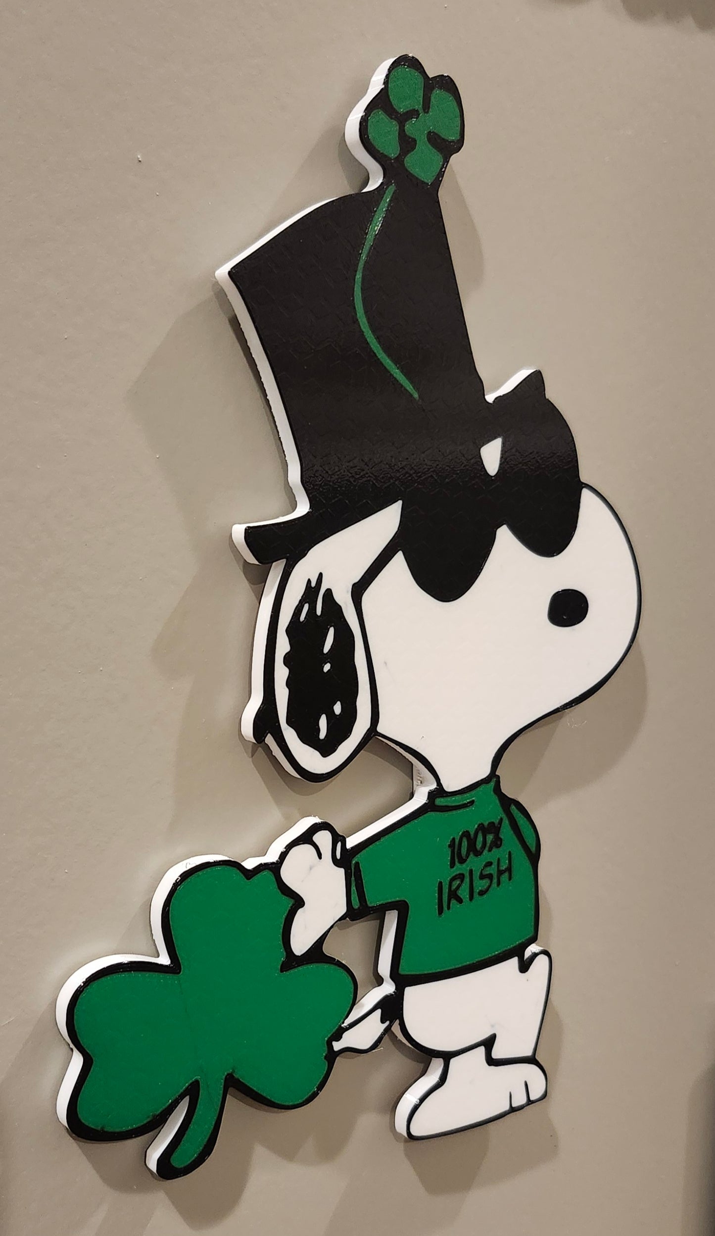 Snoopy Joe Cool St. Patrick's Day Door Decor