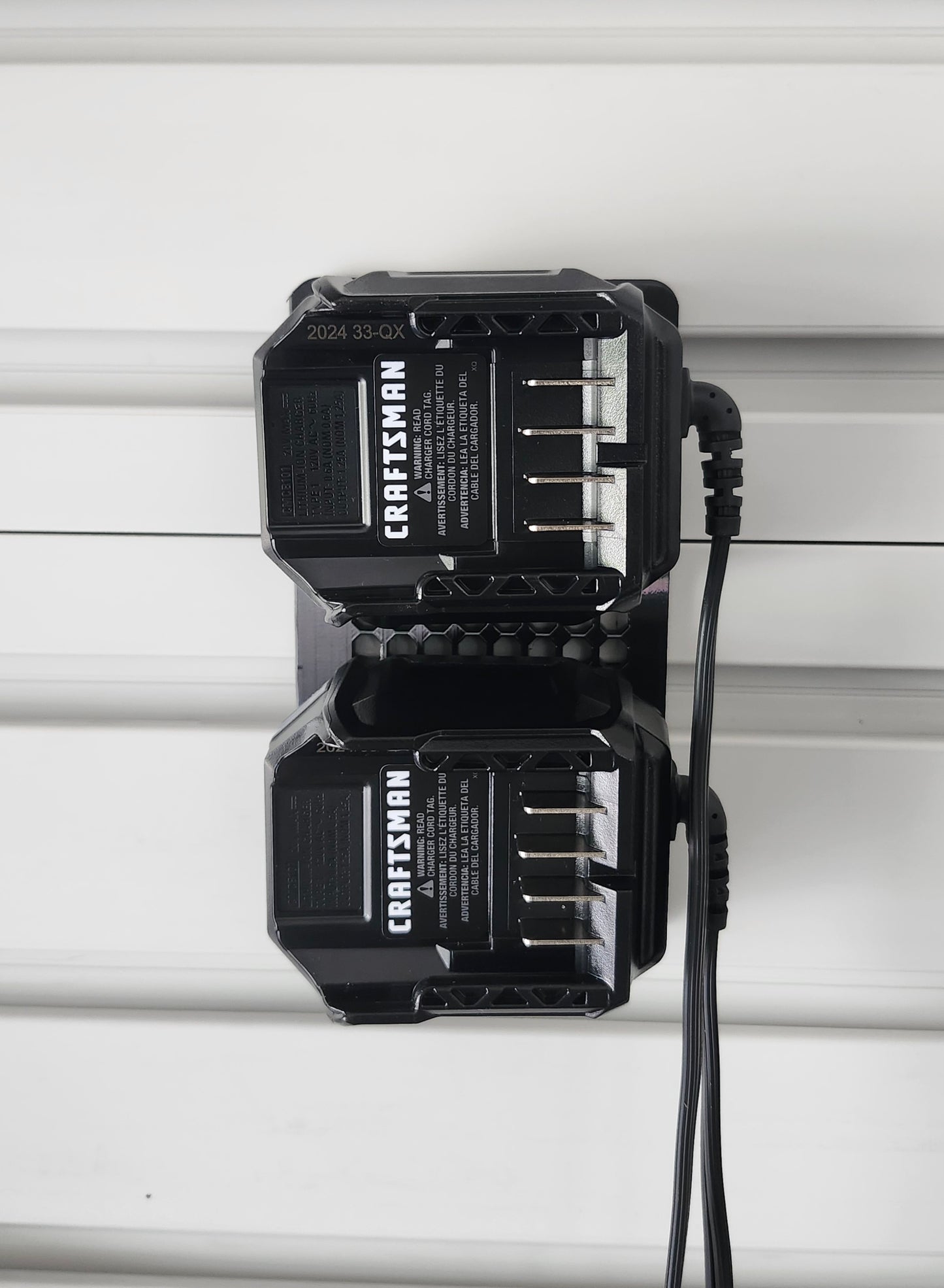 Craftsman V20 Battery charger to Gladiator Geartrack Mount
