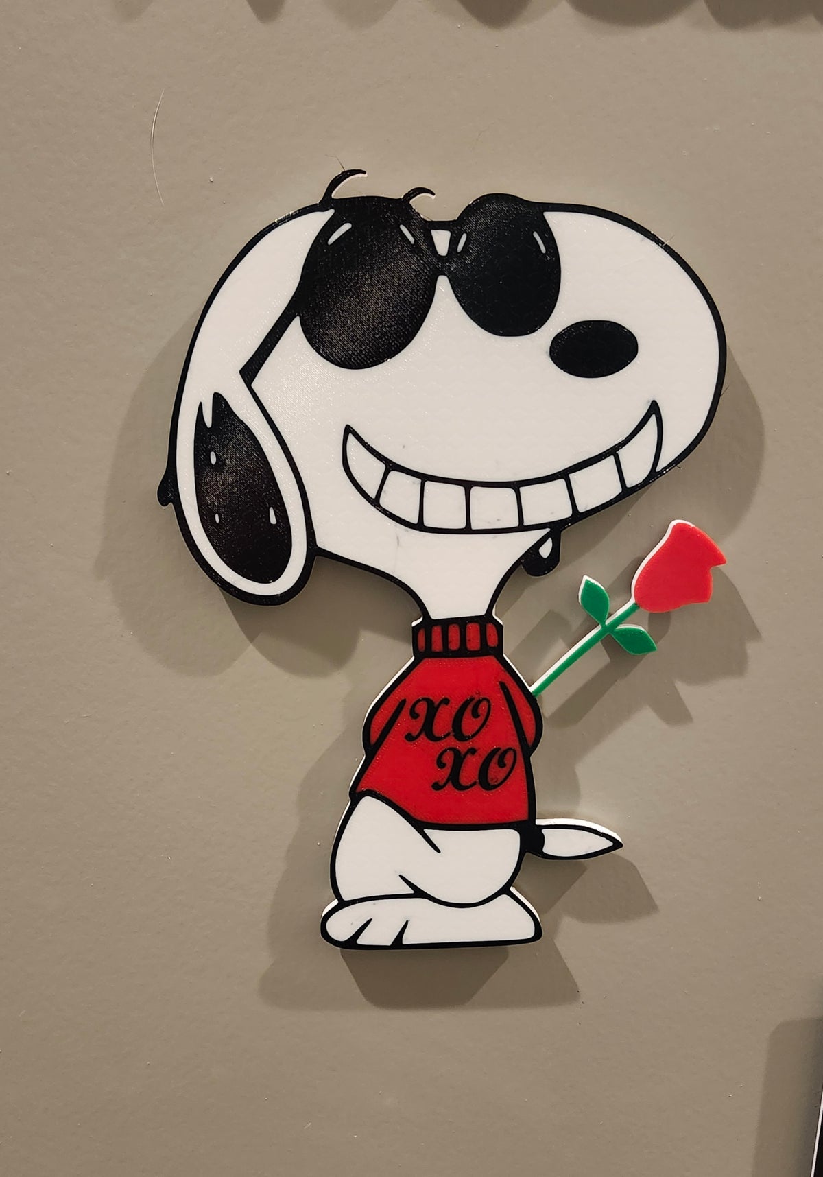 Snoopy Joe Cool Valentine's Day Door Decor – 3D Print'd LLC