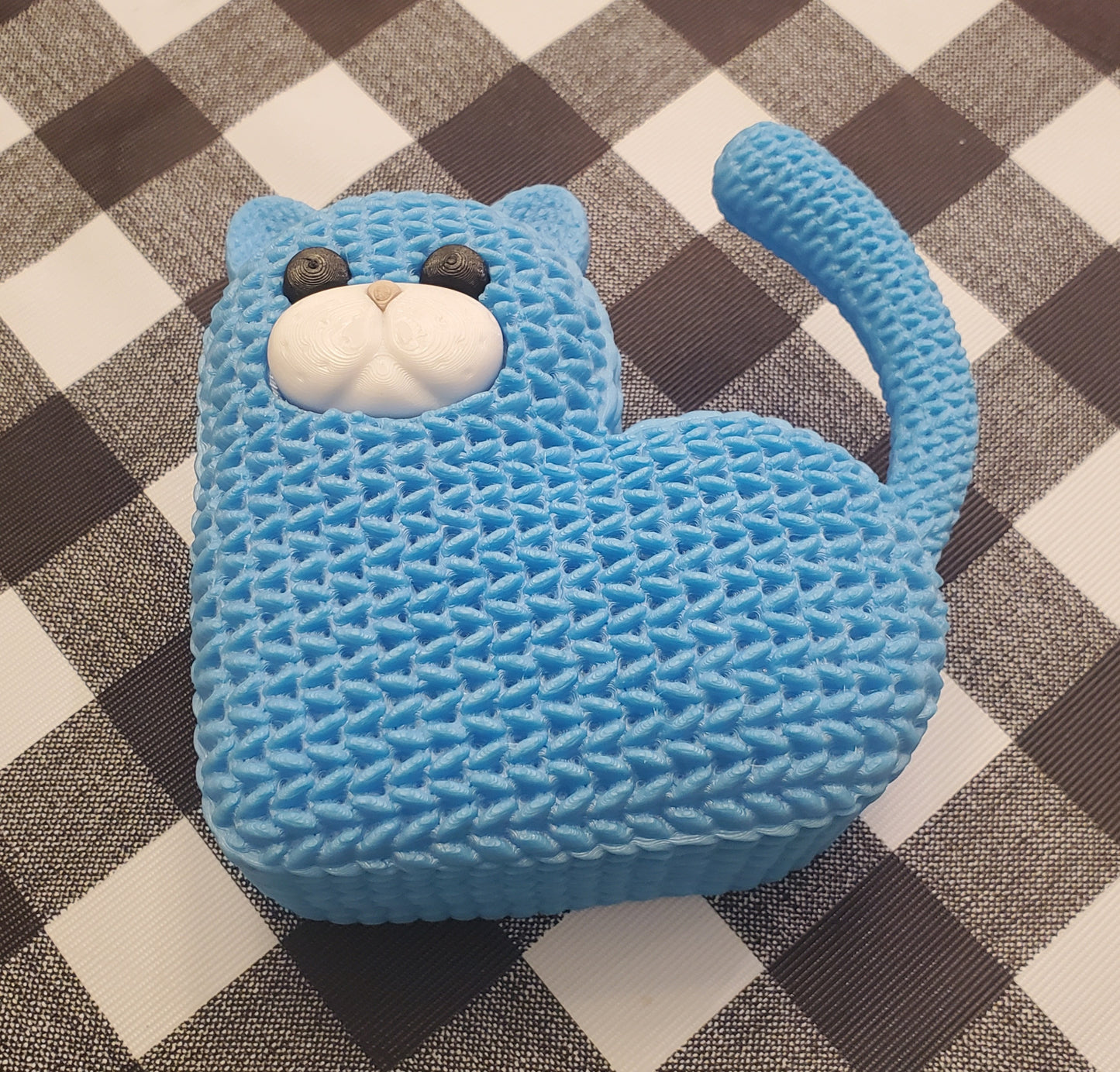 Knitted Cat Jewelry Box