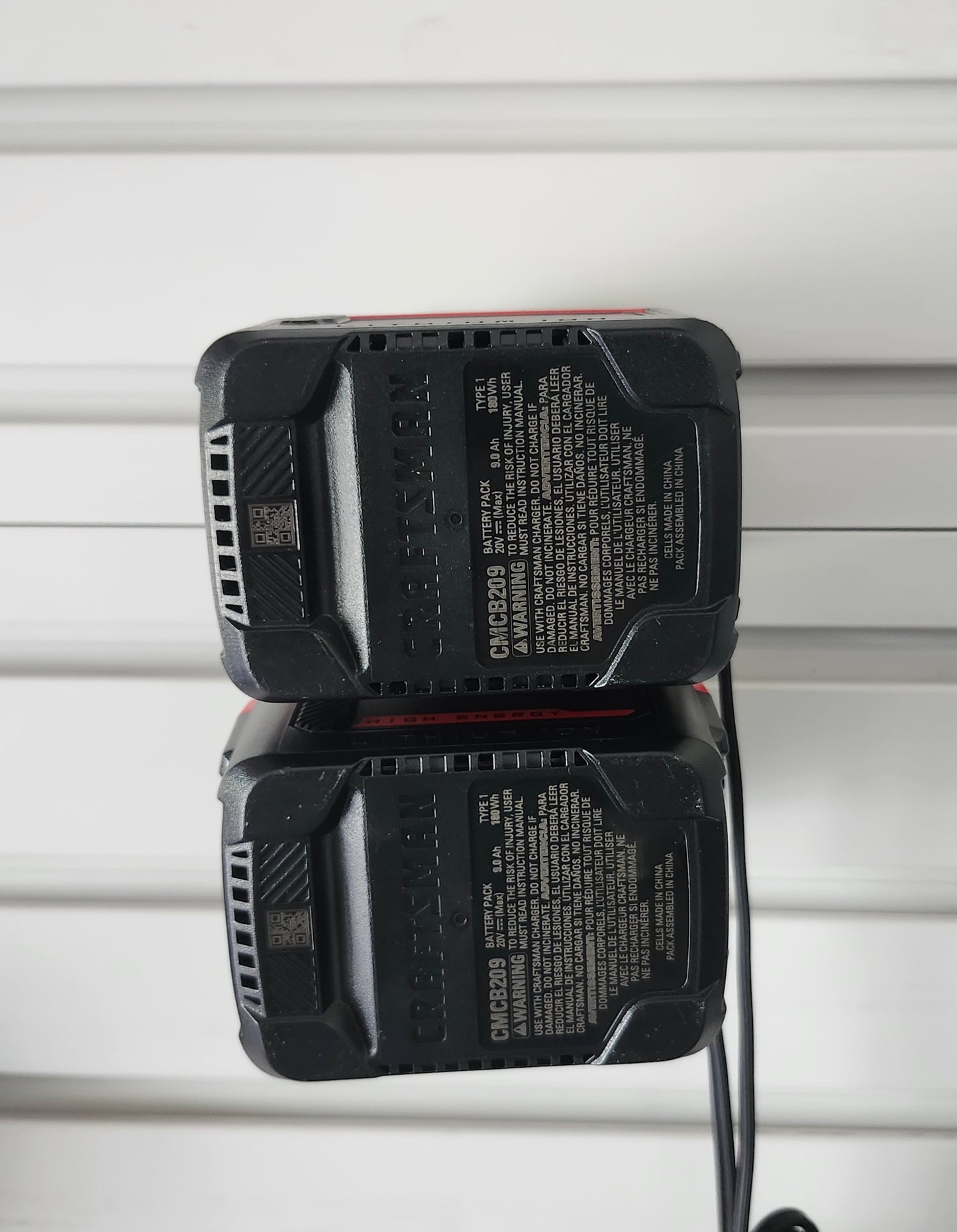 Craftsman V20 Battery charger to Gladiator Geartrack Mount