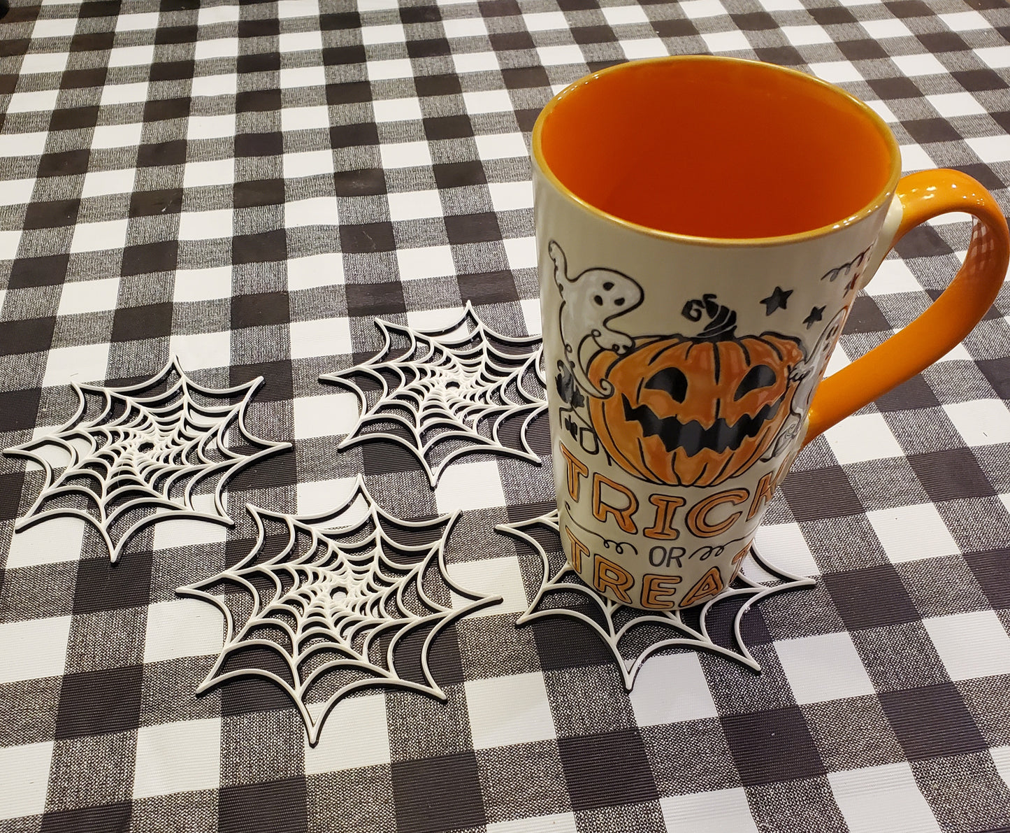 Halloween Spiderweb Coasters (Set of 4)