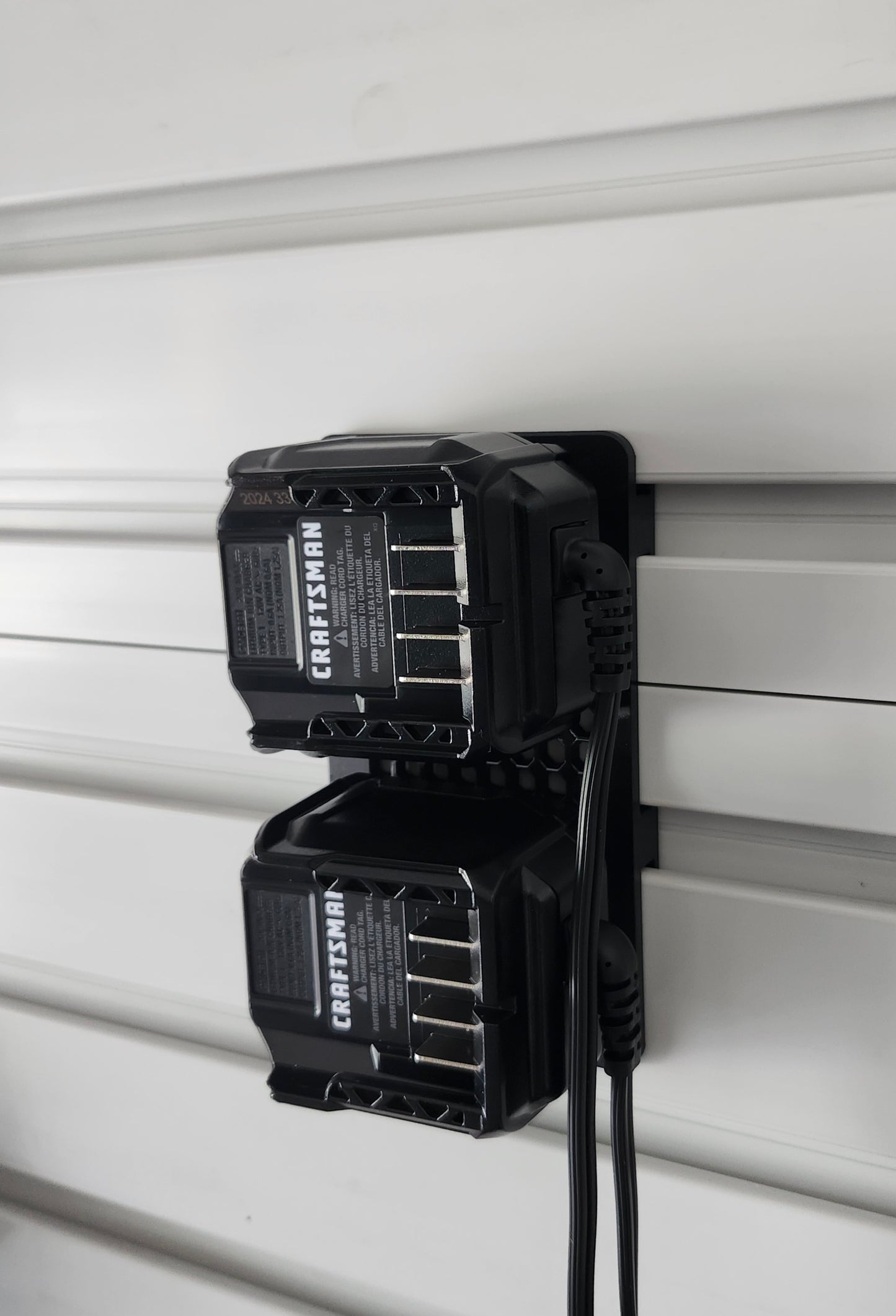 Craftsman V20 Battery charger to Gladiator Geartrack Mount